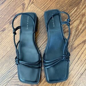 Charles & Keith Black Strappy Sandals